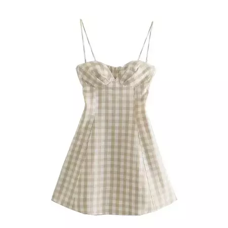 Classic Plaid Mini Spring and Summer Dress