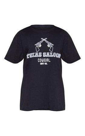 Orange Texas Saloon Printed T Shirt | Tops | PrettyLittleThing USA