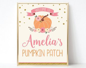 pumpkin patch signs watercolor - Google Search