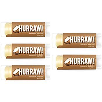 Amazon.com: HURRAW! Coconut (5 Pack) Lip Balm: Organic, Certified Vegan, Certified Cruelty Free, Non-GMO, Gluten Free, All Natural – Luxury Lip Balm Made in The USA – Coconut (5 Pack): Health & Personal Care