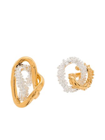 Shop Alighieri asymmetric two-tone Lia earrings with Express Delivery - FARFETCH