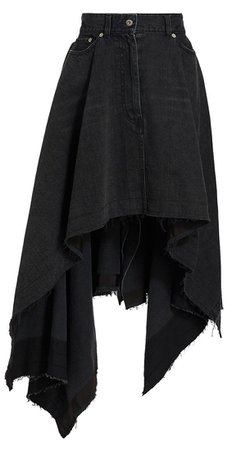 Sacai Denim Handkerchief Midi Skirt