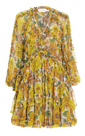 Poppy Frill Silk Mini Dress By Zimmermann | Moda Operandi