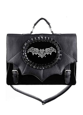 Amazon.com: Restyle Magic Bat Embroidered Satchel Bat Cameo Bag Witch Gothic Black Satchel Bag: Shoes
