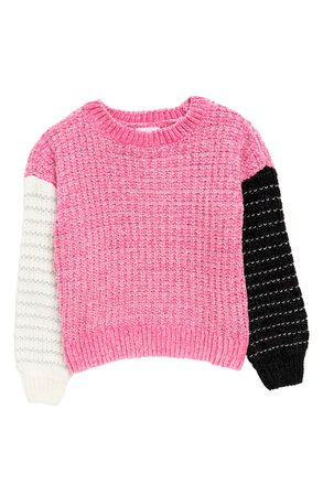 Design History Kids' Long Sleeve Colorblock Sweater | Nordstromrack
