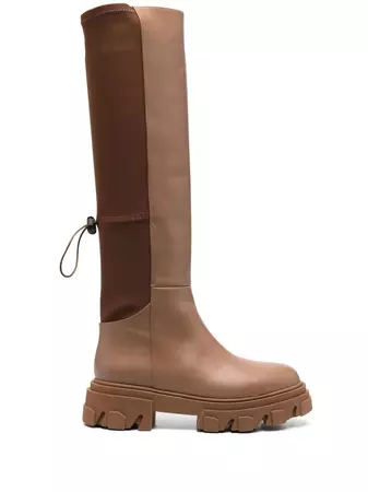 GIABORGHINI Chunky Leather knee-boots