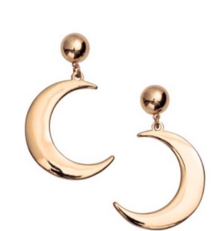gold moon earrings