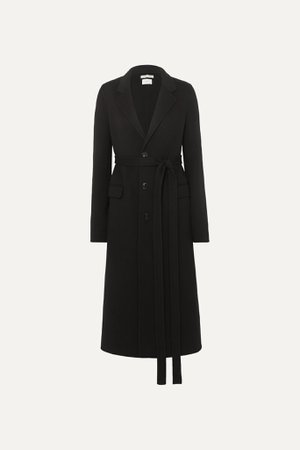 Black Belted wool coat | Bottega Veneta | NET-A-PORTER