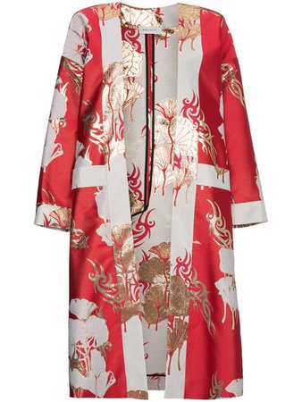 Beau Souci Red Silk Robe Kimono £808 - Fast Global Shipping, Free Returns