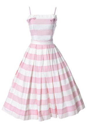 Junior House Milwaukee | Pink & White Striped Petticoat Dress