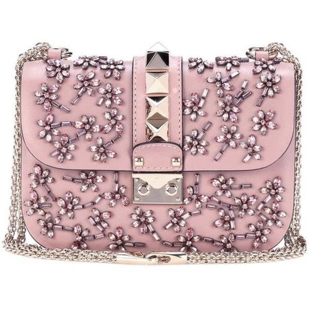 valentino pink embroidered bag