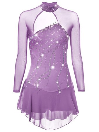 Figure Skating Dress Women's Girls' Ice Skating Dress Light Yellow Sky Blue Dark Red Open Back High Elasticity Training Competition Skating Wear Classic Long Sleeve Ice Skating Outdoor Exercise 6895656 2020 – $2,348.63