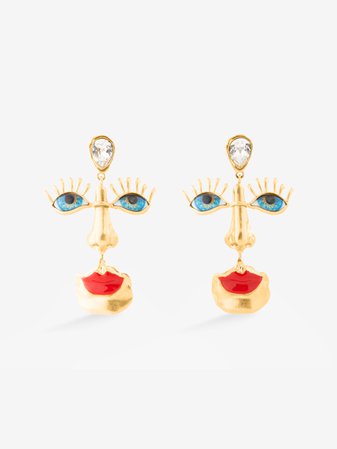 Visage earrings | Earrings | Jewelry | E-SHOP | Schiaparelli website