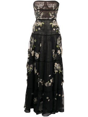 Valentino Pre-Owned 2012 Embroidered Evening Dress - Farfetch