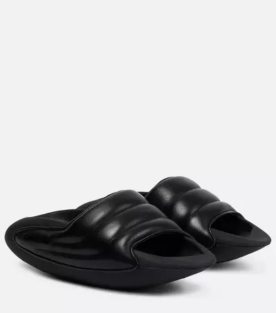 Balmain - B-IT leather platform sandals | Mytheresa