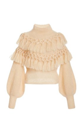 Ladybeetle Tassel-Trimmed Mohair-Silk Sweater By Zimmermann | Moda Operandi