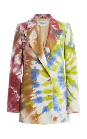 Elliot Tie-Dyed Cashmere Double-Breasted Blazer by Gabriela Hearst | Moda Operandi