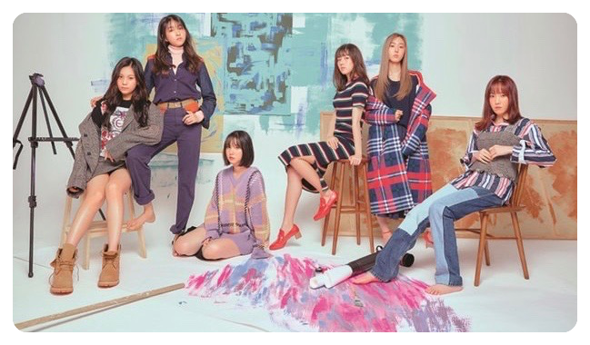 GFRIEND with white borders