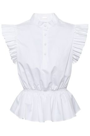 Ruffled cotton-poplin top | ALAÏA | Sale up to 70% off | THE OUTNET
