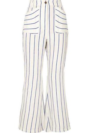 Rosie Assoulin | Striped linen flared pants | NET-A-PORTER.COM