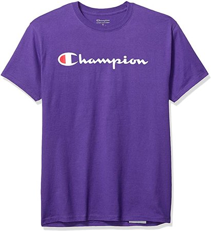 Champion Men's Classic Jersey Script T-Shirt at Amazon Men’s Clothing store