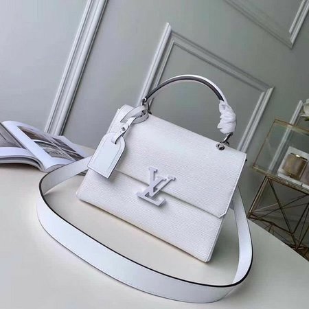 luis Vuitton white hand bag