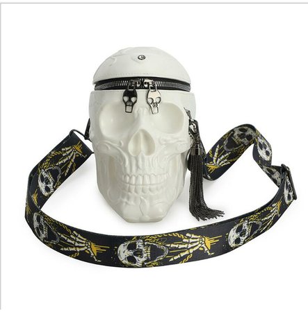 Gothic Skull One Shoulder Diagonal Bag Halloween Bag | RebelsMarket