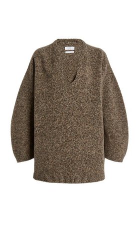 Tessa Oversized Mélange Wool Sweater By Deveaux | Moda Operandi