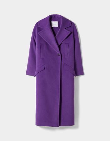 Drop shoulder oversize coat - Best sellers - Woman | Bershka