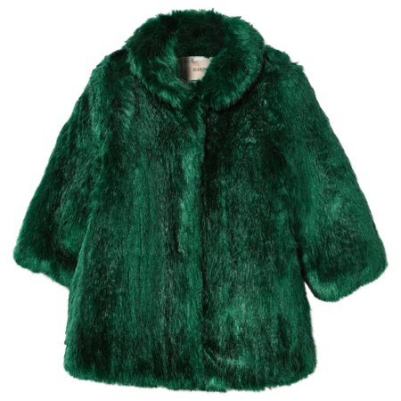 Emerald fur coat