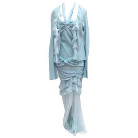 Vintage John Galliano for Christian Dior Dress Set For Sale at 1stDibs