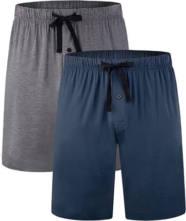 Amazon.com: BAMBOO COOL Men's Pajama bottoms Lounge Sleep Shorts Bamboo Viscose Soft Comfortable Breathable Shorts with Pockets 2 Pack : Clothing, Shoes & Jewelry