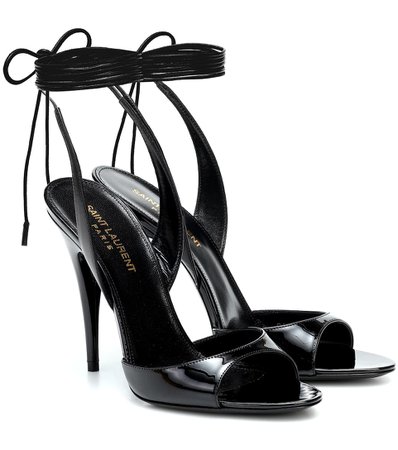 Saint Laurent - Anouk 110 patent leather sandals | Mytheresa
