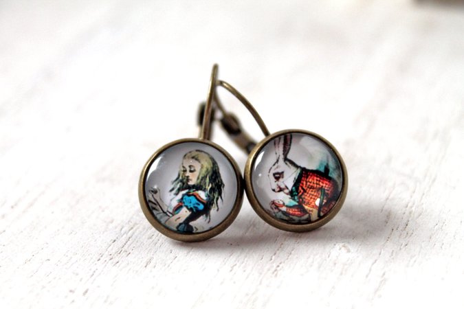 alice in wonderland earrings
