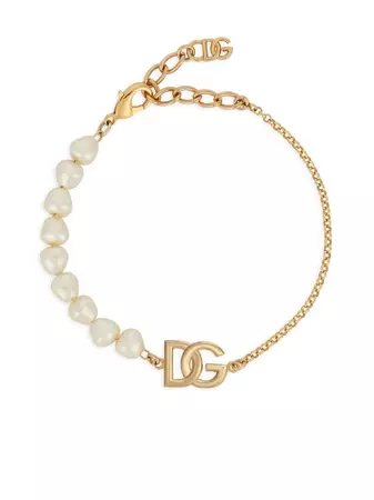Dolce & Gabbana Logo Pearl Bracelet - Farfetch