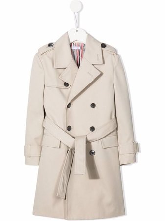 Thom Browne Kids double-breasted Trench Coat - Farfetch
