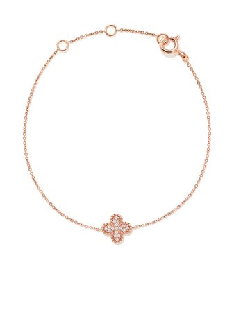 AS29 18kt Rose Gold Mye Clover Beading Pave Diamond Bracelet - Farfetch