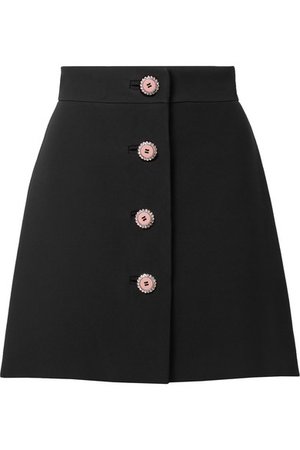 Miu Miu | Embellished cady mini skirt | NET-A-PORTER.COM