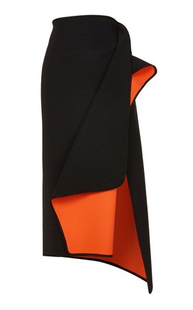 orange and black skirt