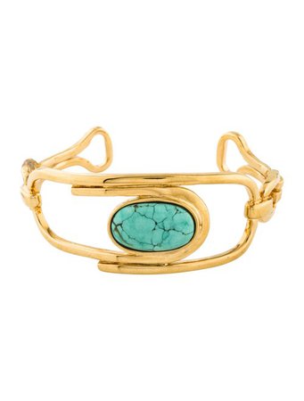 Aurélie Bidermann Turquoise Cuff - Bracelets - AUB20906 | The RealReal