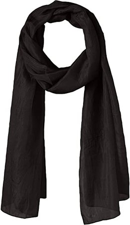 Amazon Brand - Hikaro 100% Silk Scarf Lightweight Sunscreen Shawl Wrap Scarves Black Long : Amazon.co.uk: Clothing