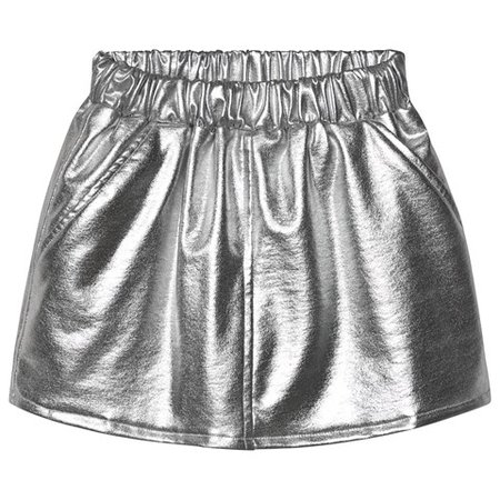 How To Kiss A Frog Silver Faux Leather Peach Skirt | AlexandAlexa