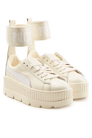 Ankle Strap Leather Creeper Sneakers Gr. UK 6.5