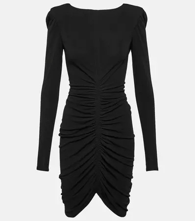 Ruched Crepe Minidress in Black - Givenchy | Mytheresa