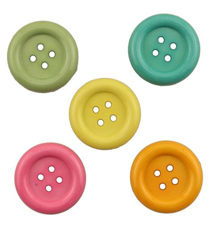 candy colored buttons