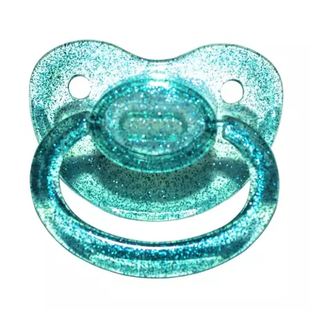 Teal Glitter Adult Pacifier Paci Binkie Soother ABDL | DDLG Playground