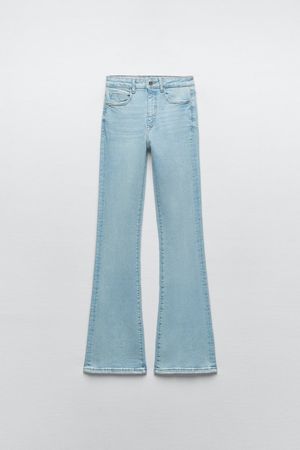 HIGH-WAISTED Z1975 FLARE FIT JEANS - Light blue | ZARA United States
