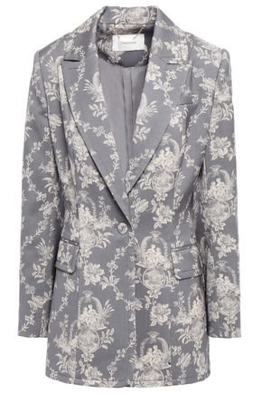 Printed wool-blend twill blazer | ZIMMERMANN | Sale up to 70% off | THE OUTNET
