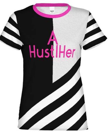 blk/Wht HustlHer t-Shirt