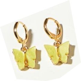 shein yellow butterfly earrings